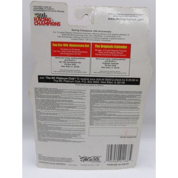 Lot of 2 Collectable Cars Circa. 1998- Ward Burton and Darrell Waltrip- NIP - Picture 8 of 11